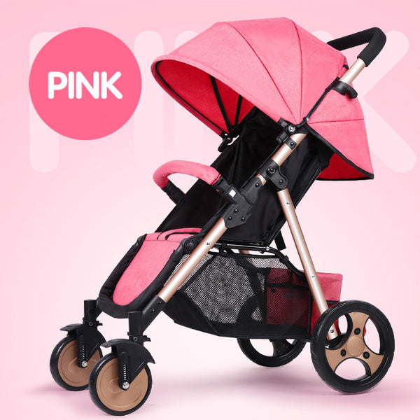 Pink Baby Stroller Lightweight and Foldable