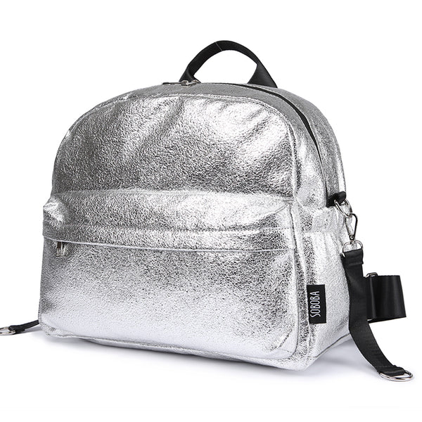 Soboba Textured Silver Travelling Diaper Bag