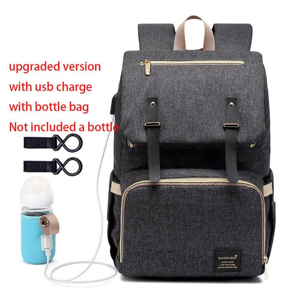 USB Diaper Bag Backpack for Mom