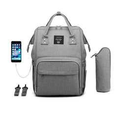 LEQUEEN USB Diaper Bag Backpack