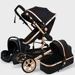 Baby Stroller 3 In 1 Pram with Car Seat System