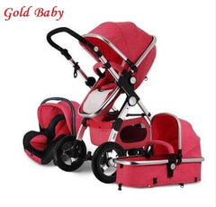 Baby Stroller 3 in 1 Portable Folding Stroller