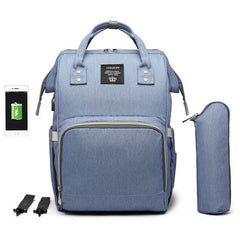 LEQUEEN USB Diaper Bag Backpack