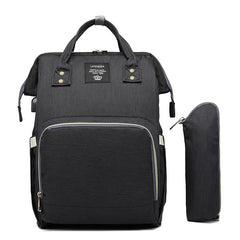 LEQUEEN USB Diaper Bag Backpack