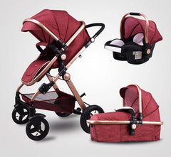 Multi-Color Babyfond 3 in 1 Baby Stroller