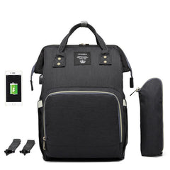 LEQUEEN USB Maternity Waterproof Diaper Bag