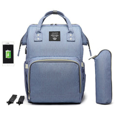 LEQUEEN USB Maternity Waterproof Diaper Bag