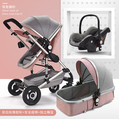 Baby Stroller 3 In 1 Pram with Car Seat System